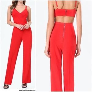 Red/orange jumpsuit